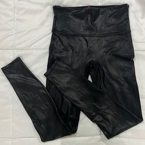 Spanx Faux Leather Leggings Medium